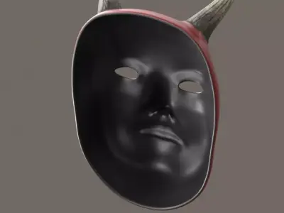 Devil Mask Low-poly 3D model
