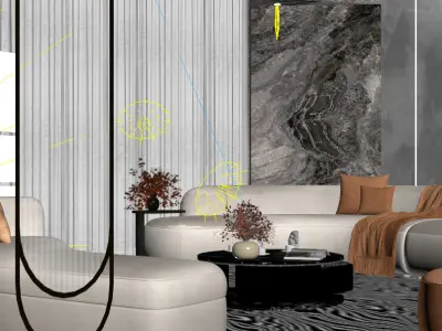 Luxury Contemporary 3D Scene 3D model
