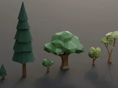 LOW POLY NATURE PACK - FREE DEMO PACK Free low-poly 3D model