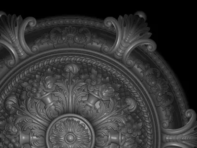 01 Round rosette 3D print model 6 3D print model