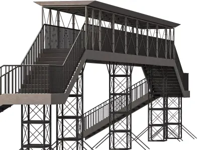Pedestrian Crossing Bridge 3D model