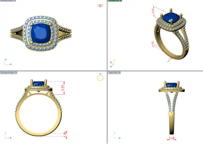 engagement ring diamond ring 3d model 3D print model