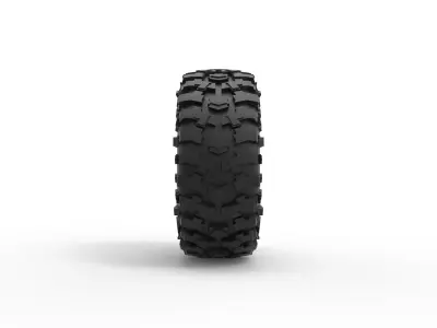 Offroad Tire Scale 1 to 25 3D print model purchase