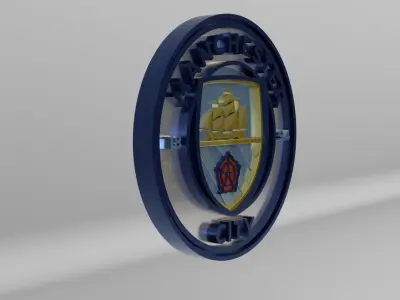Manchester City Football Club Team Logo 3D model