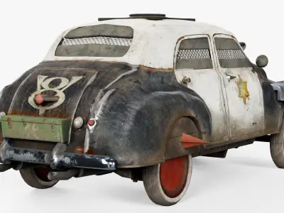 Car post-apocalypse the Judgement da1 Low-poly 3D model