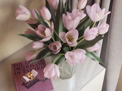 Tulip Flowers Low-poly 3D model