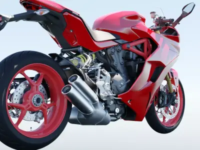 Motorcycle Low-poly 3D model by XPLO-Animation from CGTrader (Low-poly)