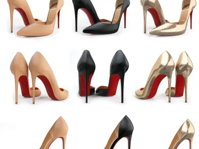 Christian Louboutin Iriza 100mm High Heels 3D model