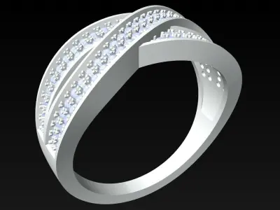 Diamond Ring - Womens Rings - N892356 3D print model