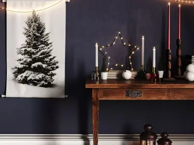 Christmas decor set 07 3D model