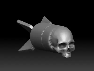 Skull Bomb printable 3D print model