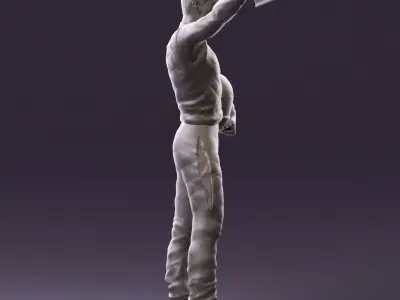 racer in white and cup 1100 3D Print Ready 3D print model