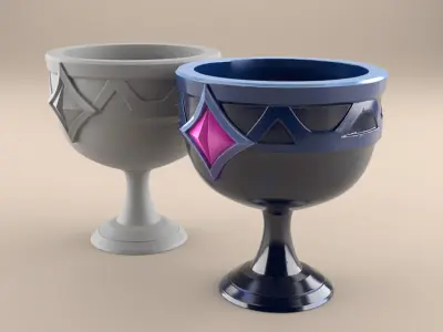 Fantasy Chalice planter urn candy container candle holder 3D print model