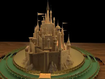 Chinese ancient castle 3D model