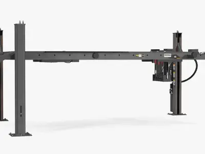 4 Post Car Lift Generic 3D model