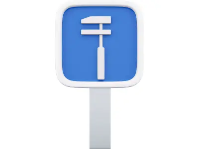 3D Car repair shop icons cartoon icon 3D model