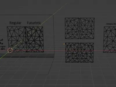 Artistry - Abstract Walls Low-poly 3D model