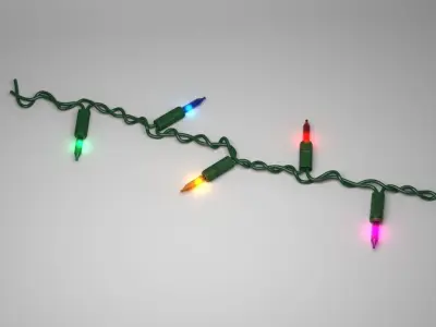 Strings Christmas Lights Low-poly 3D model