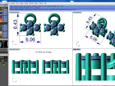 light weight Earring-8 3D print model