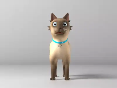 Cat Srisawad Low-poly 3D model