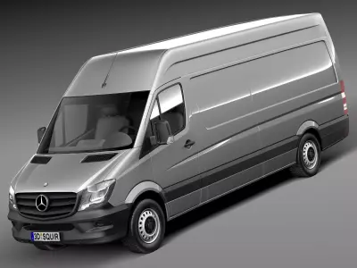 Mercedes-Benz Sprinter long high 2014 3D model