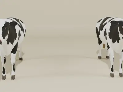 Vaca-Cow Low-poly 3D model