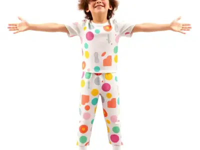 Colorful Pajamas model pack Low-poly 3D model