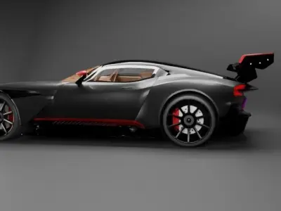 Aston Martin Vulcan 2022 Low-poly 3D model