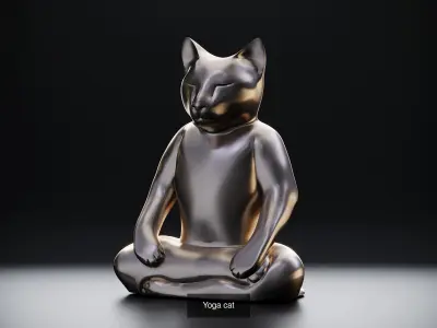 Funny yoga animals 3D Model Collection