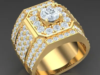 Luxury Men Rings Designs 4MR023 3D print model