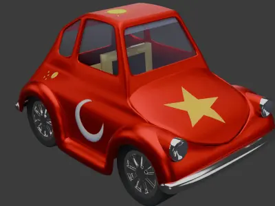 Red Toy Car 3D model