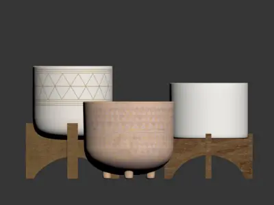 Vases set 3D model