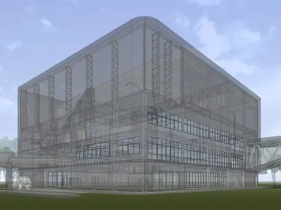 Multi-purpose building 3D model