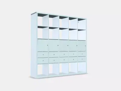KALLAX Shelving unit with 10 inserts 2 Low-poly 3D model