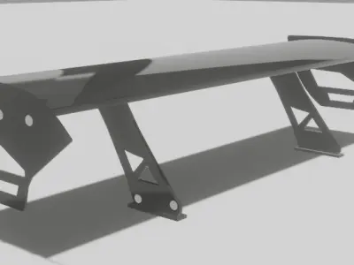 Low Poly-Game Ready Car Spoiler Pack Low-poly 3D model