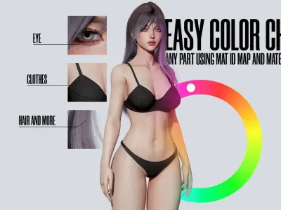 K-POP SERIES Ryu - Game Ready Low-poly 3D model