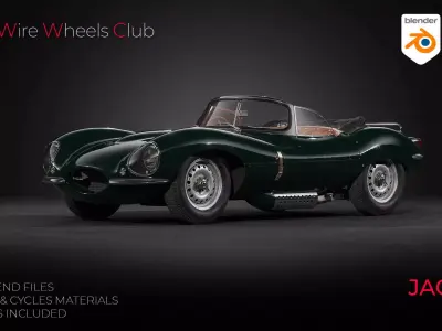 1957 Jaguar XKSS 3D model