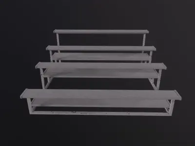 Football Soccer Bleacher 3D Model Low-poly 3D model