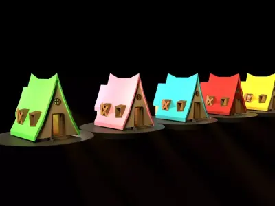 Witch House Low-poly 3D model