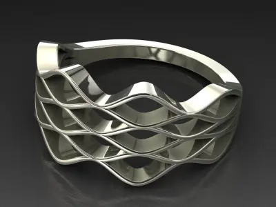 Ring Wavy 3D print model