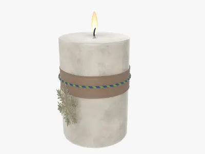 Candle Christmas DIY 03 3D model
