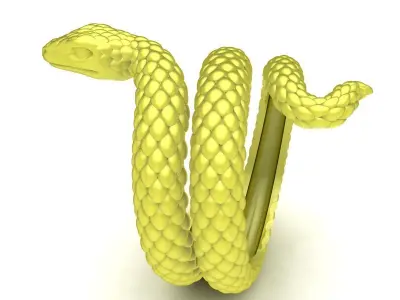 Coiled Snake Ring 3D Model for Jewelry Design 4060 3D print model