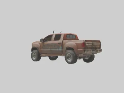 Dieselpowered Pickup Truck model Low-poly 3D model