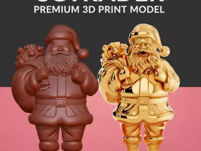 High-Poly Santa Claus 3D Print Model  ZBrush Sculpted  Scalable 3D print model
