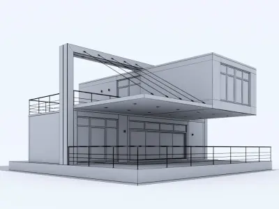 Sea Container house 3D model
