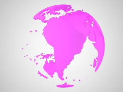 Globe Shell Pink 3D model