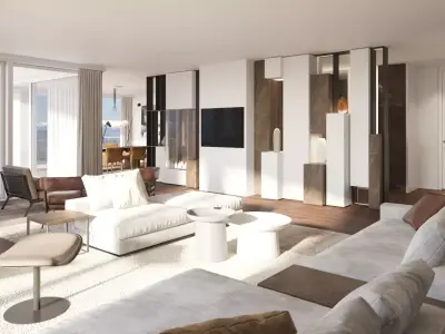 Luxury Modern apartment incl living kitchen bathroom bedroom 3D model