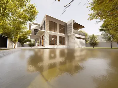 MODERN RESIDENTIAL HOUSE 3D model purchase