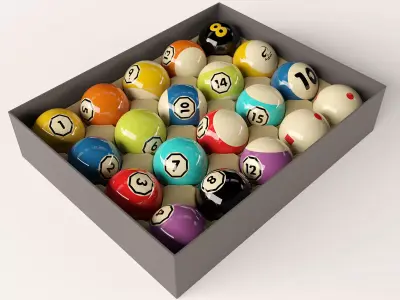 Pool Billiards Cyclop Hyperion Tournament Pro TV Balls 3D model