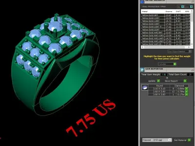 Luxury Men Rings Designs 5MR029 3D print model